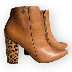 Stivali New York Ankle Boot, Leopard Block Heel, Size EU 40 / US 9-9.5